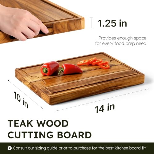 14 x 10 in Teak Cutting Board (14"L x 10"W)