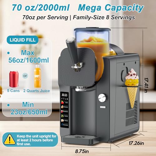 Slushie Machine for Home Slushy Maker Soft Ice Cream Maker Slush Cocktail