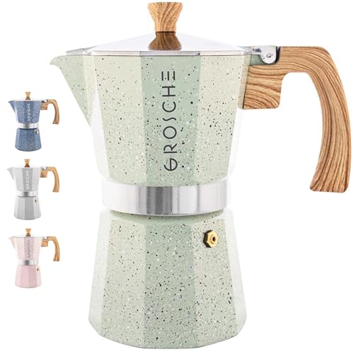 Milano Stovetop Espresso Maker Moka Pot 9 espresso Cup 15.2oz Mint (9 espresso cups / Mint)