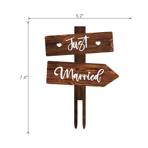 Rustic Cake Topper for Wedding & Engagement in Wood