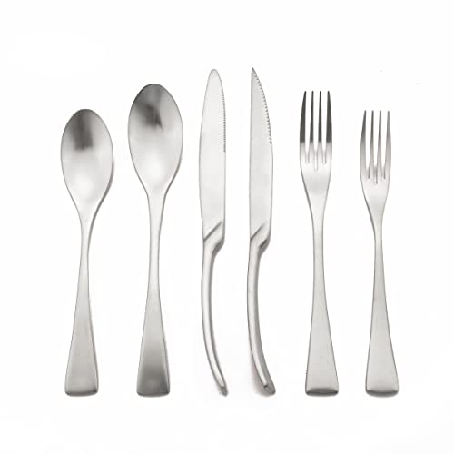 18 10 Stainless Steel Matte Flatware Set Dishwasher Safe