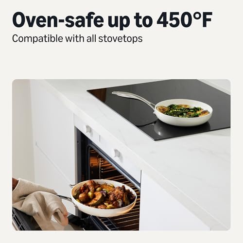 Ceramic Nonstick Frying Pan Set (Ivory)