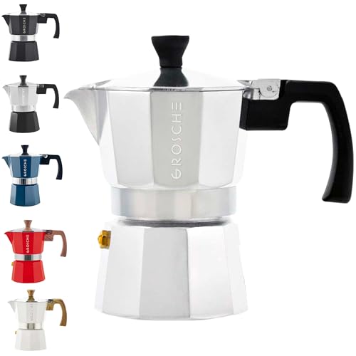 Milano Stovetop Espresso Maker Moka Pot 3 espresso Cup (3 espresso cups / Silver)