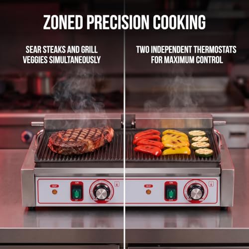 Commercial Panini Grill Flat Press Sandwich Maker Industrial Panini Machine Single Grill Big