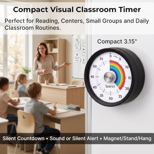 Magnetic Visual Classroom Timer (Black)