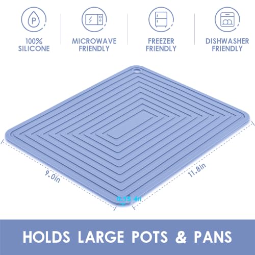 White Silicone Trivets for Hot Dishes Pots &Pans (White)