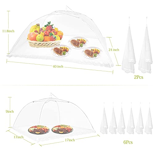 8 Pack Food Covers Food Tents