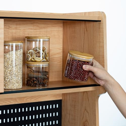 Round Glass Storage Containers with Bamboo Lids