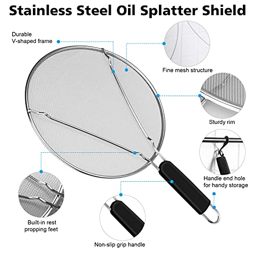 Large Splatter Screen for Frying Pan