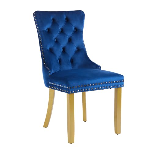 Velvet Upholstered Dining Chairs Set