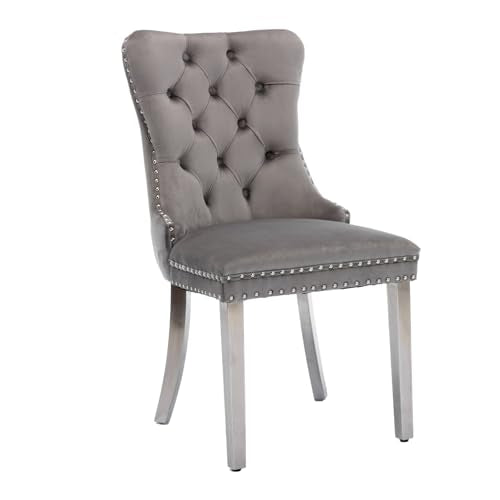 Velvet Upholstered Dining Chairs Set