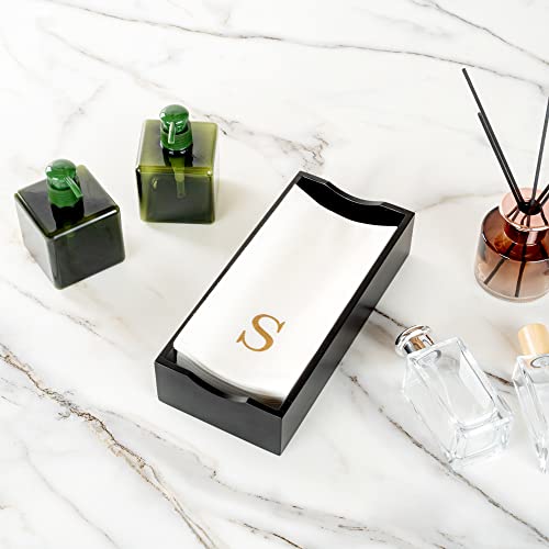 Luxenap Rectangle Gold Letter A White Paper Linen