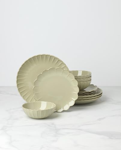 French Perle Scallop Stoneware Dinnerware Collection
