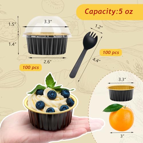 Mini Cake Pans with Lids 100 Pack