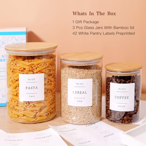 3 and 6 glass jars