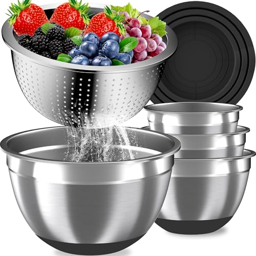 Mixing Bowls with Airtight Lids Set (Black)