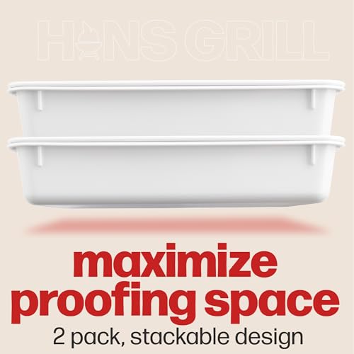Pizza Dough Proofing Box Pack of 2 Stackable BPA
