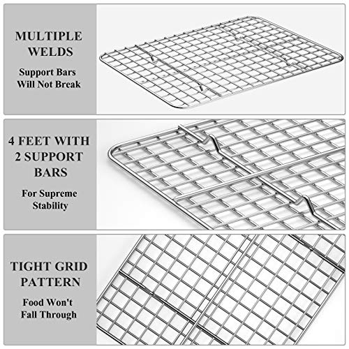 Baking Sheet with Cooling Rack [2 Pans + 2 Racks]
