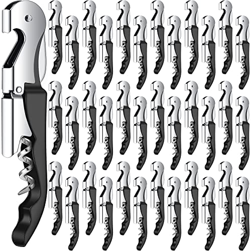 Waiter Corkscrew Wine Openers Heavy Duty Hinges Wine Key Bottle Opener All in One Double Hinged Waiter's Corkscrew with Foil Cutter Wine Tools for Bartenders Servers Sommelier