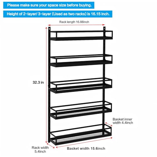 Wall Mount Spice Rack Organizer