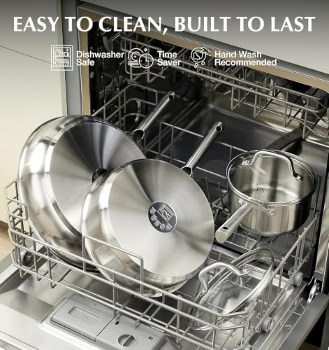 Stainless Steel Cookware Set 23 PCS With 5 (Silver / 23 Pcs)