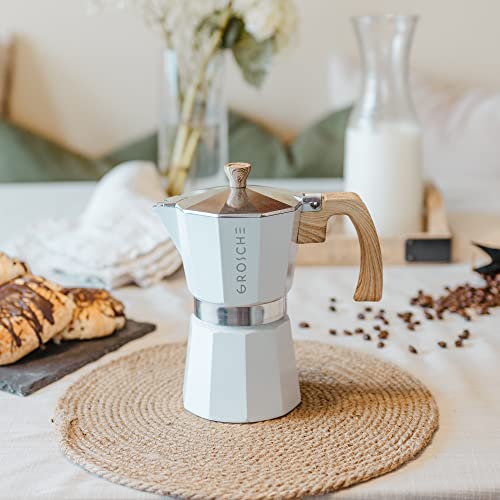 Milano Stovetop Espresso Maker Moka Pot 3 espresso Cup (3 espresso cups / White)