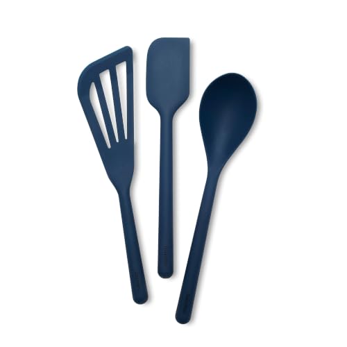 Silicone 3 Piece Cooking Utensil Set (3 Piece Utensil Set / Oxford Blue)