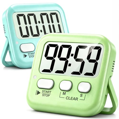 2 Pack Digital Timer for Kids Classroom Kitchen Timers for Cooking (2 * Amazing Macaron ( 98%+choice for Kids ))