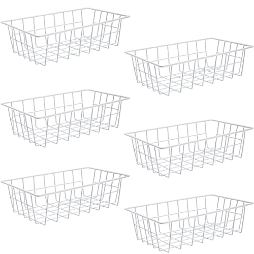 Freezer Organizer Bins Metal Wire Storage Baskets for Upright Refrigerator Chest Freezer