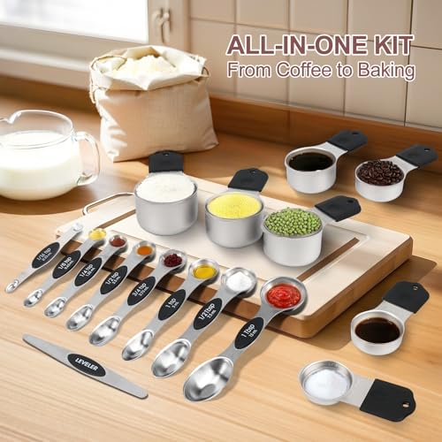 16 Piece Magnetic Measuring Cups and Spoons Set