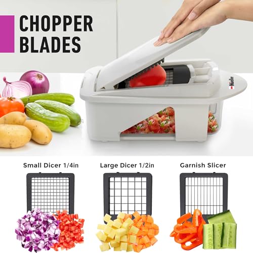 Pro Series 12 Blade Vegetable Chopper (12 Blade - Old Model / White/grey)