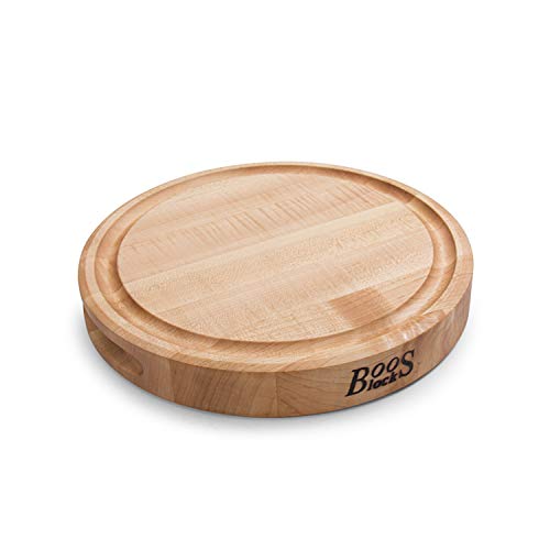 CB Series Round Wooden Maple Cutting Board 12”x12” (Round / 12"L x 12"W)