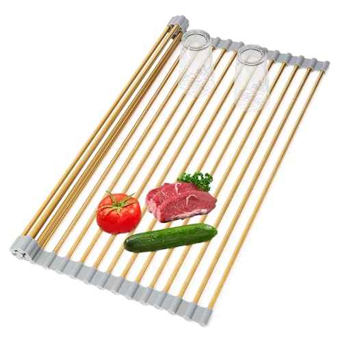 Golden Roll UP Dish Drying Rack (Gold / Roll-up,Large)