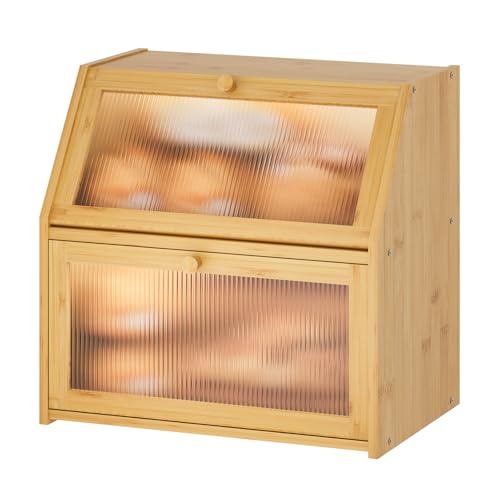 Extra Large Bread Box for Kitchen Counter (Natural / Extra Large)