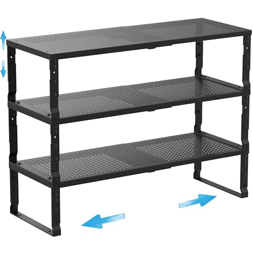 Expandable Spice Rack Kitchen Cabinet Shelf Organizer