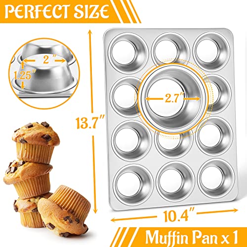 12Cup Stainless Steel Muffin Pans