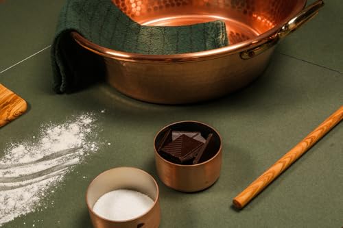 M'Passion 1.2mm Hammered Copper Jam Pan With Brass Handles