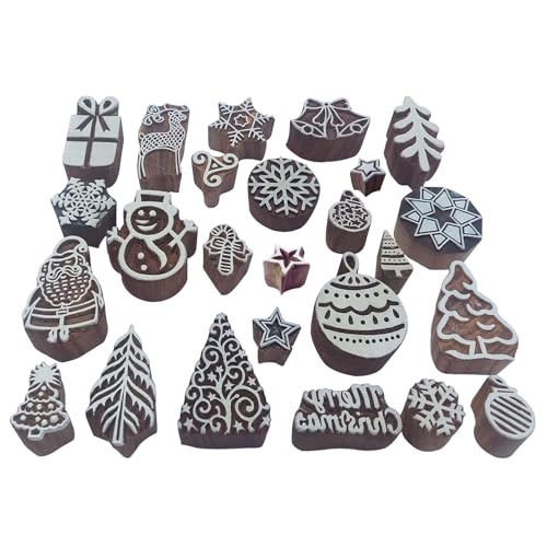 Assorted Wooden Block Printing Stamps Bulk01