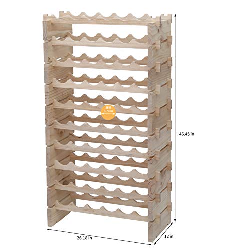 Wine Rack Solid Wood Stackable Storage Wooden Wine Rack Wine Cabinet