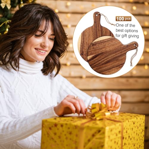 18 Pcs Cutting Board Bulk 13.8" x 9.8" Acacia Wood Chopping Board with Handle Wood Charcuterie Plank Engraving Serving Kitchen Planks for Wedding Housewarming Gift (13.8" X 9.8" / Acacia)