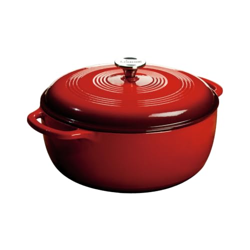 Essential Enamel Cast Iron Dutch Oven (Island Spice Red)