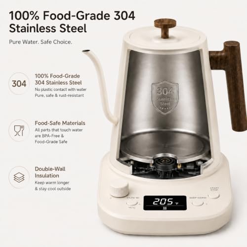 Gooseneck Electric Kettle with Temperature Control