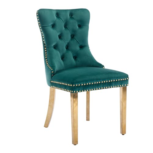 Velvet Upholstered Dining Chairs Set