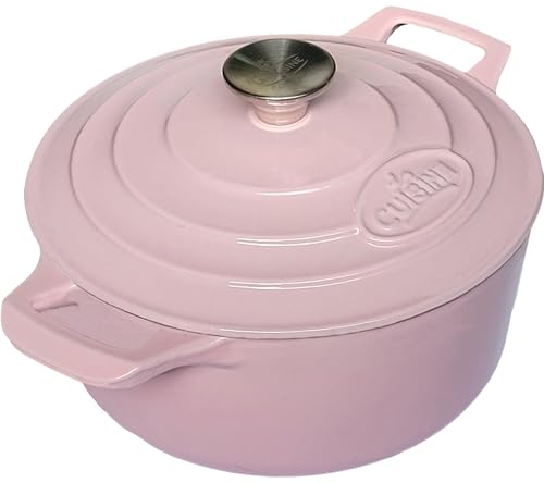 La Cuisine Enameled Cast Iron Dutch Oven (3.7 QT Round / Pink)