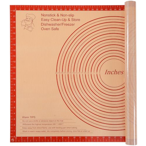 Silicone Pastry Mat Large Baking Mat 36X24 inch Dough Mat with Measurements