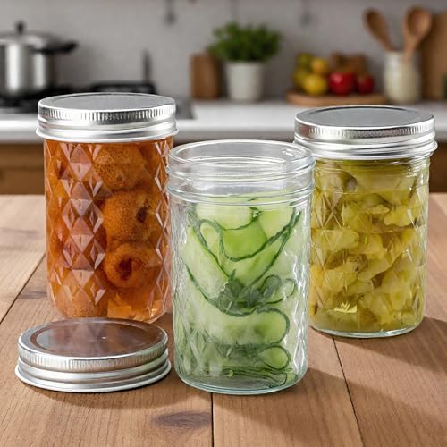 3.4 oz 100ml Mason Jars with Airtight Lids Glass Canning Jars with Regular Lids Spice Jars Honey Jars for Yogurt