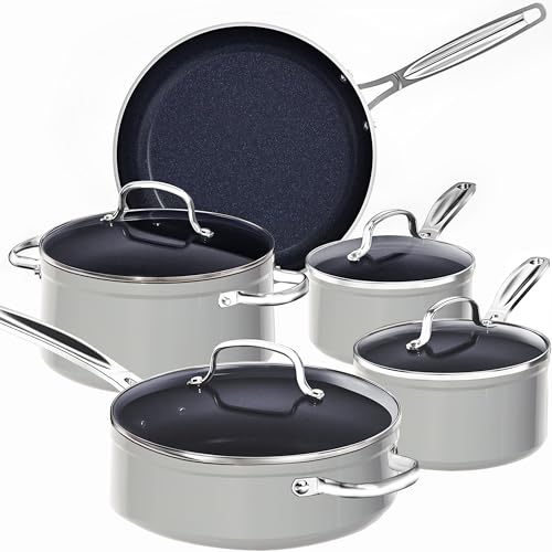 Cookware Set Healthy Duralon Blue Ceramic Nonstick Coated