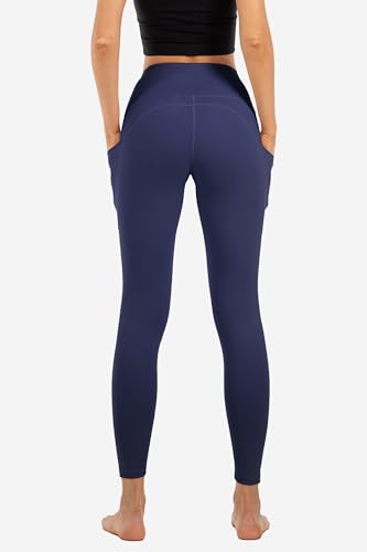 High Waisted Leggings with Pockets for Women Tummy Control Yoga Pants Workout Leggings Inner Pocket No See Through