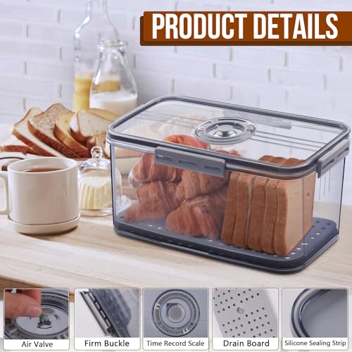 Bread Box Bread Boxes for Kitchen Counter Airtight
