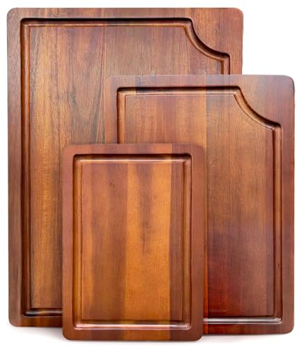 Acacia Wood Cutting Board Set